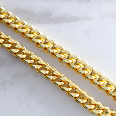 Yellow 14k Cuban Link Chain - DGLOX # DGLOX