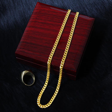 Yellow 14k Cuban Link Chain - DGLOX # DGLOX