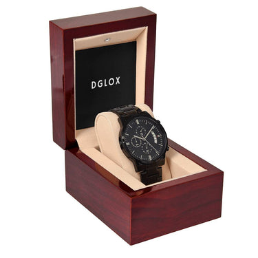 Dglox Black Chronograph Watch - DGLOX # DGLOX