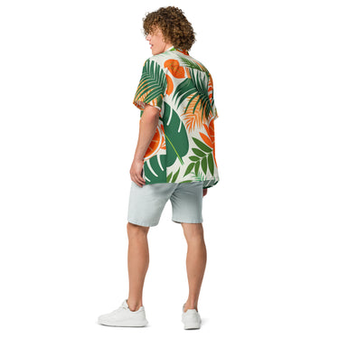 Tropical Print Button Shirt - DGLOX #