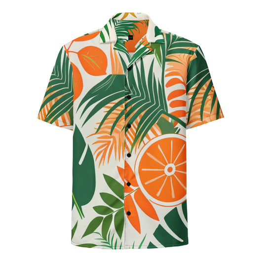 Tropical Print Button Shirt