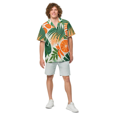 Tropical Print Button Shirt - DGLOX #
